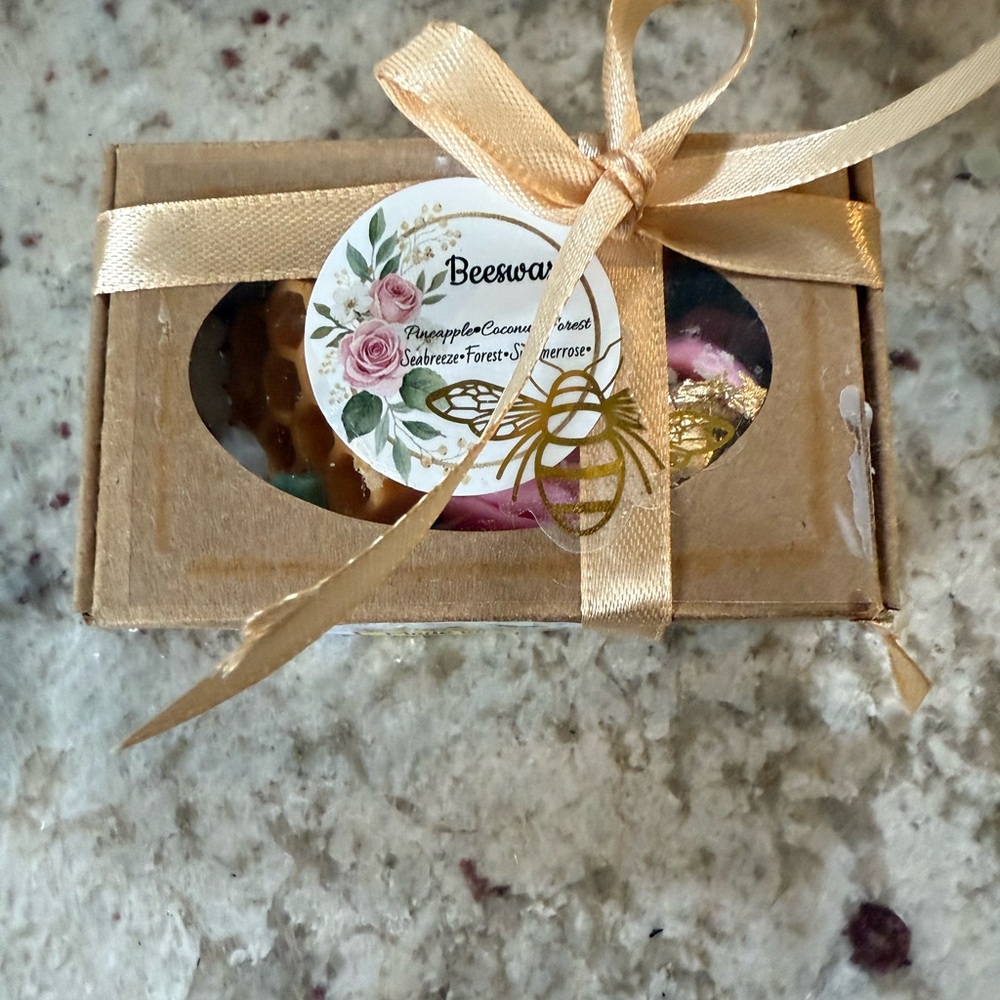 Floral Scented Candle Set - Pink and Gold